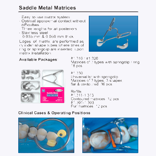 Tor Vm Saddle Contoured Metal Matrices